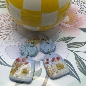 Vintage Acrylic Resin Earrings